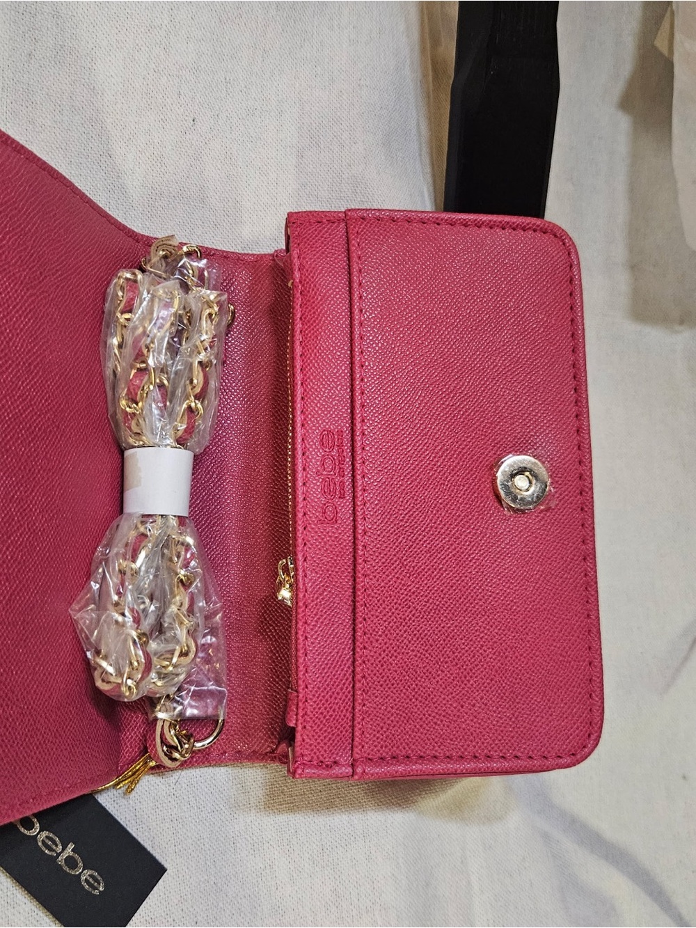 bebe Pink Crossbody Phone Wallet